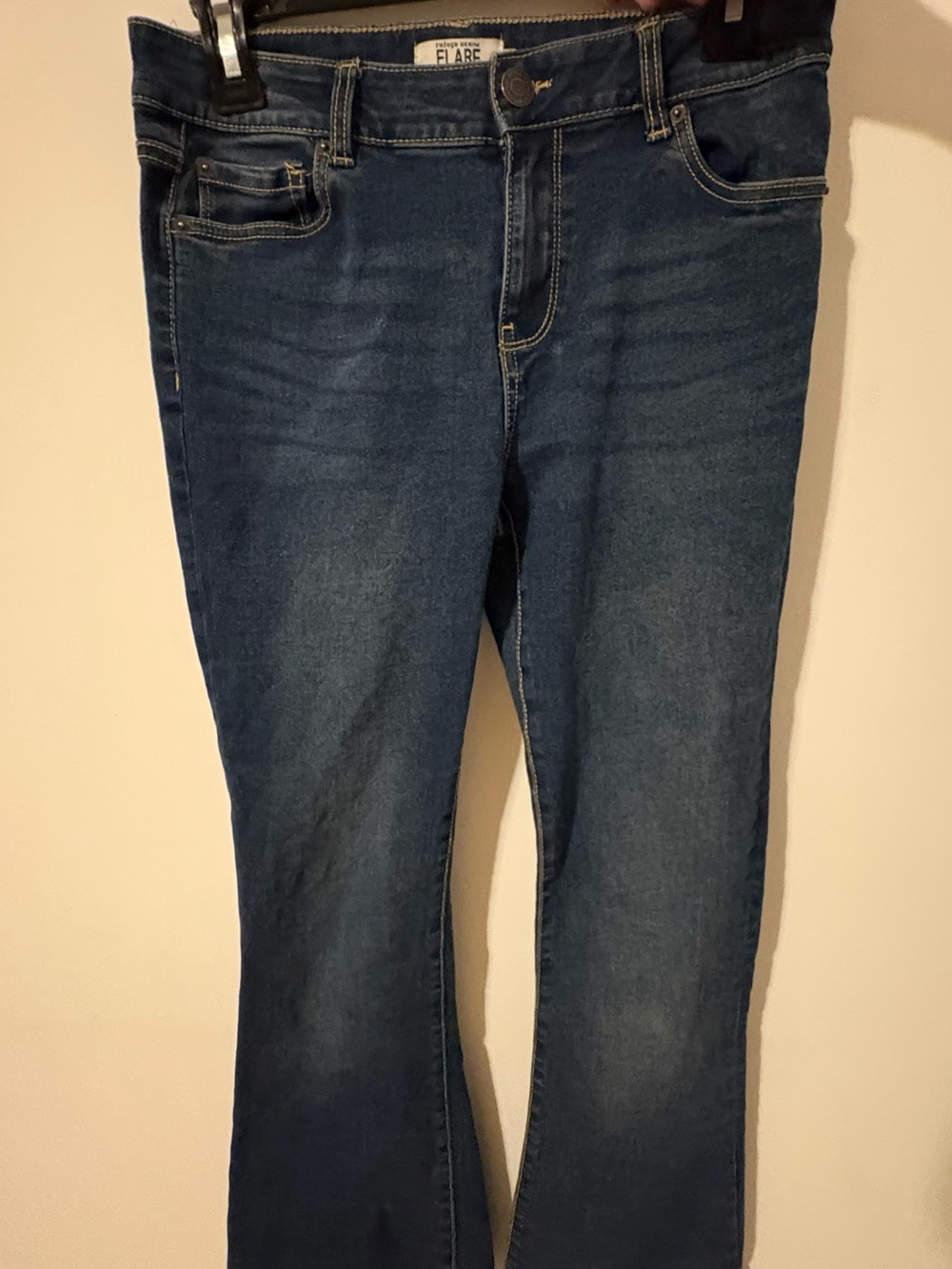 refuge Women's Dark Blue Flare Jeans